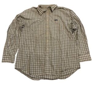 CHAPS Plaid Button-Down Shirt 3XLT Green